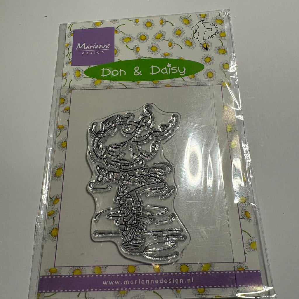 Stempel donnand daisy op de schaats, Ophalen of Verzenden, Zo goed als nieuw, Houten stempel