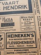 Heineken's flesschenbier reclame 1934, Verzamelen, Ophalen of Verzenden, Gebruikt, Reclamebord, Plaat of Schild, Heineken