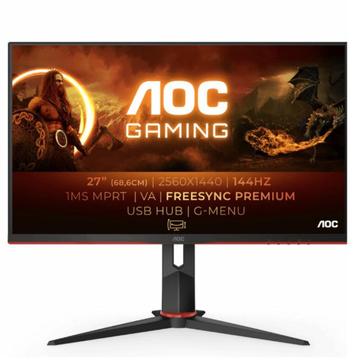 AOC Gaming Monitor 144 Hz/1MS - Q27G2U QUAD HD LED 27″ LED beschikbaar voor biedingen