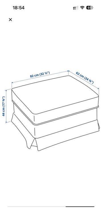 Ikea Ektorp voetenbank Tallmyra beige. - afbeelding 6