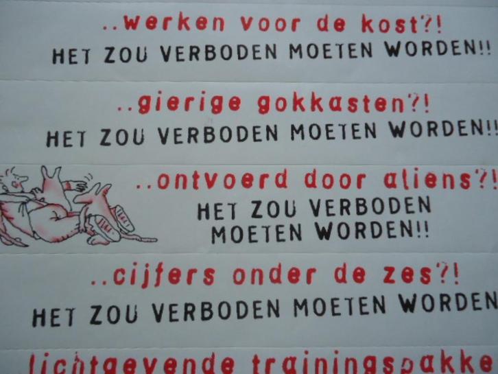 sticker AUTODROP stickervel het zou verboden moeten worden, Verzamelen, Stickers, Zo goed als nieuw, Verzenden