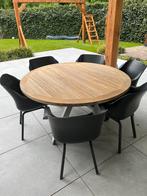 Bellagio tuintafel rond(150) en 6 kuipstoelen Hartman Sophie, Tuin en Terras, Ophalen, Zo goed als nieuw, Kunststof