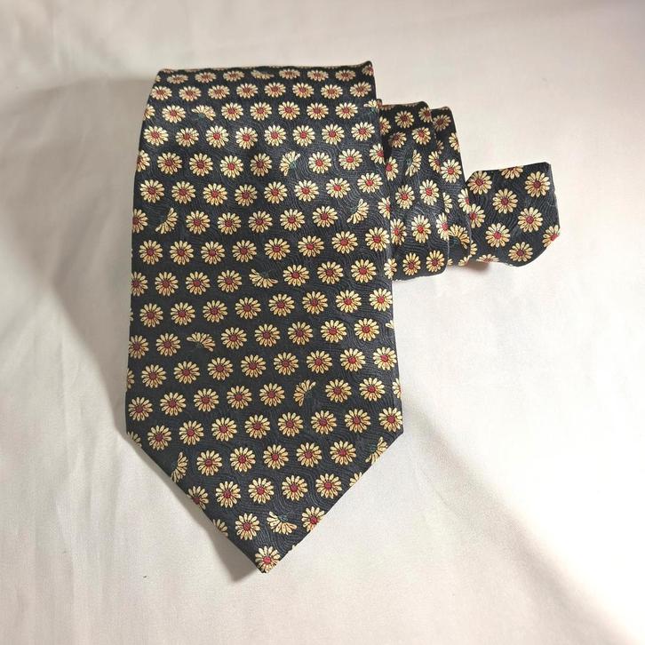 Altio zijden stropdas donkerblauw met bloemenpatroon, Kleding | Heren, Stropdassen, Zo goed als nieuw, Met patroon, Blauw, Ophalen of Verzenden