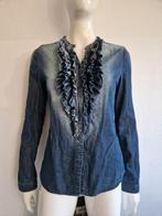 Blue Daze (Summum) roezel blouse. Maat 36. Denim., Blauw, Nijmegen, Blue Daze (Summum), Verhip-vintage.nl