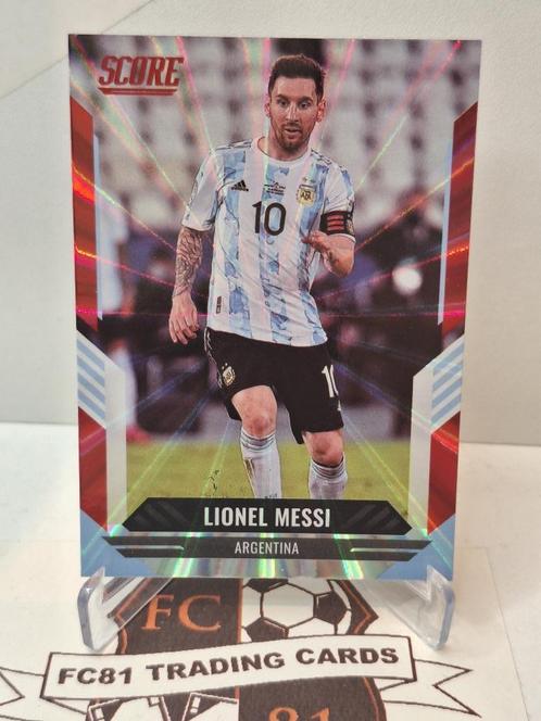 Messi - Argentinie - Panini Score Red Laser Parallel, Verzamelen, Sportartikelen en Voetbal, Zo goed als nieuw, Poster, Plaatje of Sticker