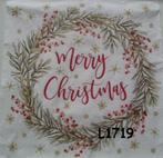 Servetten decoupage/bullet journal * Merry Christmas L1719, Verzenden, Nieuw, Materiaal