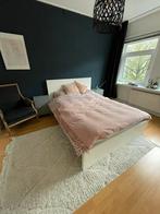 IKEA bed Malm, Huis en Inrichting, Slaapkamer | Bedden, Gebruikt, 140 cm, Wit, Ophalen