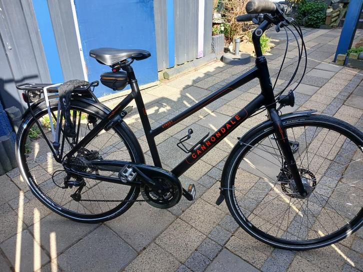 Te koop zwarte Cannondale Street sportfiets dames, maat 53., Fietsen en Brommers, Fietsen | Dames | Damesfietsen, Zo goed als nieuw