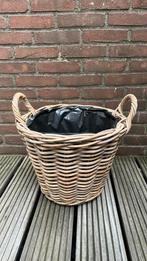 Rieten bloemen mand 42cm breed 32cm hoog, Ophalen, Zo goed als nieuw, Rond, Minder dan 60 cm