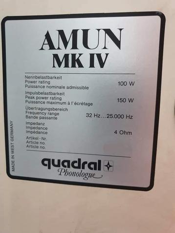 QUADRAL phonologue AMUN mk4 beschikbaar voor biedingen
