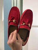 Aqa loafers rood suede leer 39, Ophalen of Verzenden, Zo goed als nieuw, Rood, Instappers