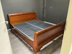 Engels model mahoniehouten kast en bed. Auping bedbodem., Huis en Inrichting, Ophalen, Gebruikt, Tweepersoons, 200 cm
