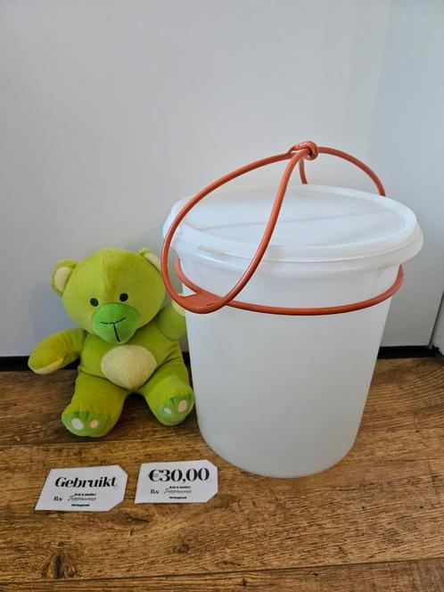 Tupperware wasemmer wit met oranje ring, Huis en Inrichting, Keuken | Tupperware, Gebruikt, Bak of Kom, Wit, Oranje, Ophalen of Verzenden