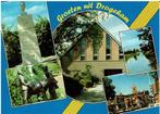 Ansichtkaart Drogeham, standbeeld, kerk, straatje, Verzamelen, Ophalen of Verzenden, 1980 tot heden, Ongelopen, Friesland