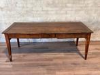 Antieke Franse boerentafel met 3 lades - verlengbaar, Antiek en Kunst, Ophalen of Verzenden