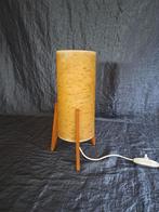 Zeldzame vintage mini rocket lamp - fiberglas met teakhout, Ophalen of Verzenden, Zo goed als nieuw, Minder dan 50 cm