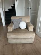 2x Fauteuil beige met hocker Meridiani, Huis en Inrichting, Ophalen, Zo goed als nieuw, Eenpersoons, Minder dan 150 cm