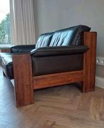 Leolux vintage leren design bank! (Harry de Groot), Ophalen, Gebruikt, Tweepersoons, Leer