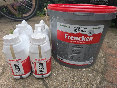 Frencken Parketlijm 2K P-U70 + Verharder - Nieuw, Doe-het-zelf en Verbouw, Verf, Beits en Lak, Nieuw, Lak, 10 tot 15 liter, Ophalen of Verzenden