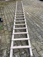 Houten bouwladder  ladder 4,56 meter, Doe-het-zelf en Verbouw, Zo goed als nieuw, Ophalen