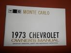 Chevrolet Monte Carlo 1973,74,76,77,85,86,87,88 instr.boekje, Ophalen of Verzenden