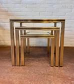 ✨ Pierre Vandel Paris – Set van 3 Mimetafels – Franse Chic ✨, Ophalen, Minder dan 50 cm, Gebruikt, Minder dan 50 cm