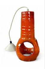 Retro Space Age Keramische Lava Lamp - Oranje vintage, Huis en Inrichting, Lampen | Hanglampen, Ophalen of Verzenden, Zo goed als nieuw