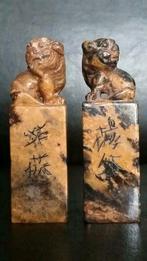 Antique Pair of Early 20th Century Chinese Soapstone Seals, Antiek en Kunst, Ophalen of Verzenden