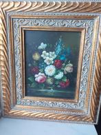 Bloemstilleven in lijst, Antiek en Kunst, Kunst | Schilderijen | Klassiek, Ophalen of Verzenden