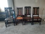 Antieke mechelse stoelen 4 eetkamer stoelen en 1 grote, Antiek en Kunst, Antiek | Meubels | Stoelen en Banken, Ophalen