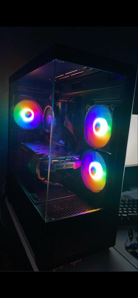 Gaming PC, Computers en Software, Desktop Pc's, Zo goed als nieuw, 4 Ghz of meer, SSD, 16 GB, Met videokaart, Met monitor, Gaming