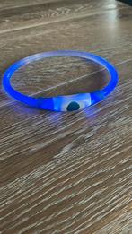 Trixie usb lichtgevende blauwe halsband, 3 standen, Ophalen of Verzenden, Gebruikt