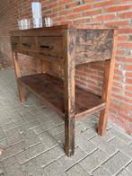 Sidetable 110 cm massief oud hout voorraad ACTIEPRIJS, 100 tot 150 cm, Ophalen of Verzenden, 3 of 4 laden, Minder dan 100 cm