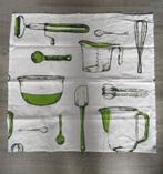 Theedoek met print van keukenbenodigdheden, Ophalen of Verzenden, Gebruikt, Overige kleuren, Theedoek of Handdoek