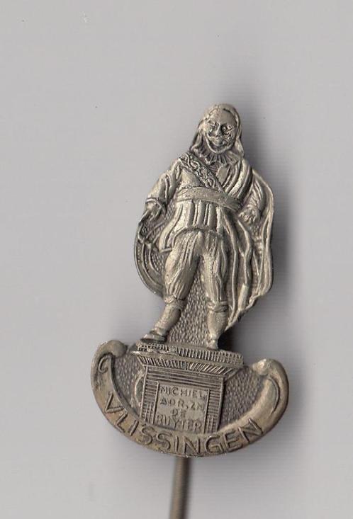 Vlissingen Michiel de Ruyter speldje, Verzamelen, Speldjes, Pins en Buttons, Gebruikt, Speldje of Pin, Overige onderwerpen, Ophalen of Verzenden