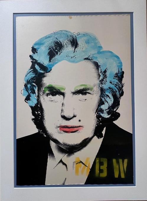 Mr Brainwash pop art zeefdruk Trump, Antiek en Kunst, Kunst | Litho's en Zeefdrukken, Ophalen