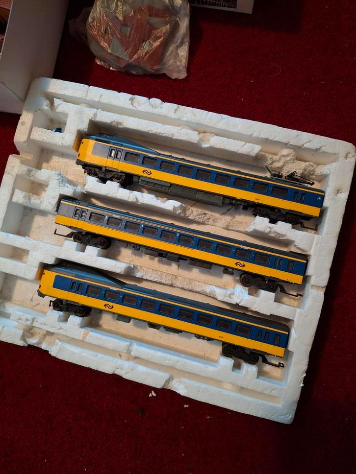 N.S. Treinset met gebouwen en accessoires, Hobby en Vrije tijd, Modeltreinen | H0, Gebruikt, Treinset, Wisselstroom, Overige merken