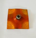 Vintage oranje keramische wandlamp, Ophalen of Verzenden