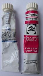 Talens 2 tubes plakkaatverf goache, Hobby en Vrije tijd, Ophalen of Verzenden, Zo goed als nieuw, Overige typen