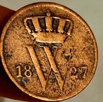 1 cent 1827 Willem I Nederland, Postzegels en Munten, Munten | Nederland, Verzenden, Koning Willem I, 1 cent