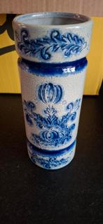 Uebelacker keramiek vaas blauw, Antiek en Kunst, Ophalen of Verzenden