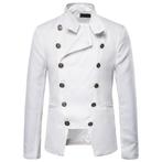 Heren stijlvol double breasted wit colbert / mannen blazer, Kleding | Heren, Kostuums en Colberts, Verzenden, Nieuw, Wit