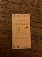 Oude Treinkaart Groningen-Veenwouden 1969, Ophalen of Verzenden, Gebruikt, Trein, Overige typen