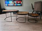 Salontafel set van 3 rond, Ophalen, 50 tot 100 cm, Rond, 50 tot 100 cm
