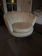 Beige Crème Schelp Stoel eric kuster, Huis en Inrichting, Fauteuils, Gebruikt, Minder dan 75 cm, Ophalen of Verzenden, Stof