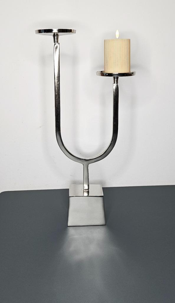 Kaarshouder "Nello" H.55cm, 2stuks, Huis en Inrichting, Woonaccessoires | Kandelaars en Kaarsen, Nieuw, Kandelaar, 50 tot 75 cm