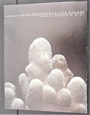 MAP U.S. COMMEMORATIVE STAMPS CORAL REEFS U.S.A, UNIEK beschikbaar voor biedingen