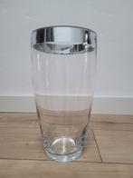Bloemenvaas / vaas glas zilver, Overige kleuren, Ophalen of Verzenden, Minder dan 50 cm, Glas