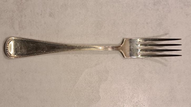 Te koop Sola vork parelrand – verzilverd 100, Antiek en Kunst, Antiek | Bestek, Ophalen of Verzenden