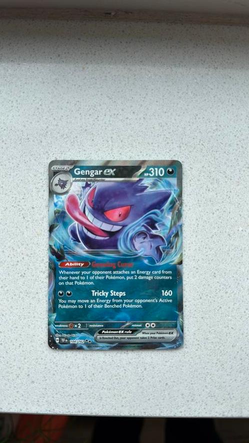 Gengar EX TEF 104/162, Hobby en Vrije tijd, Verzamelkaartspellen | Pokémon, Zo goed als nieuw, Losse kaart, Ophalen of Verzenden